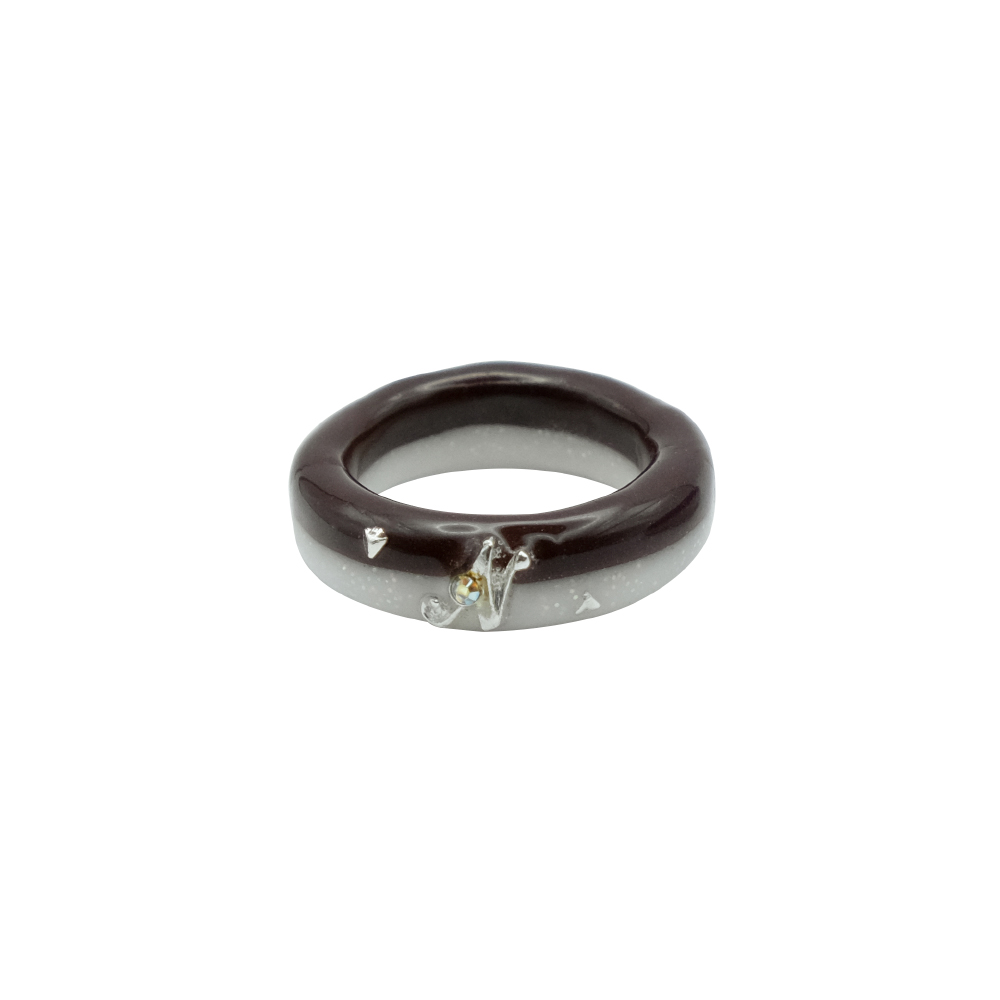 two line logo ring-brown