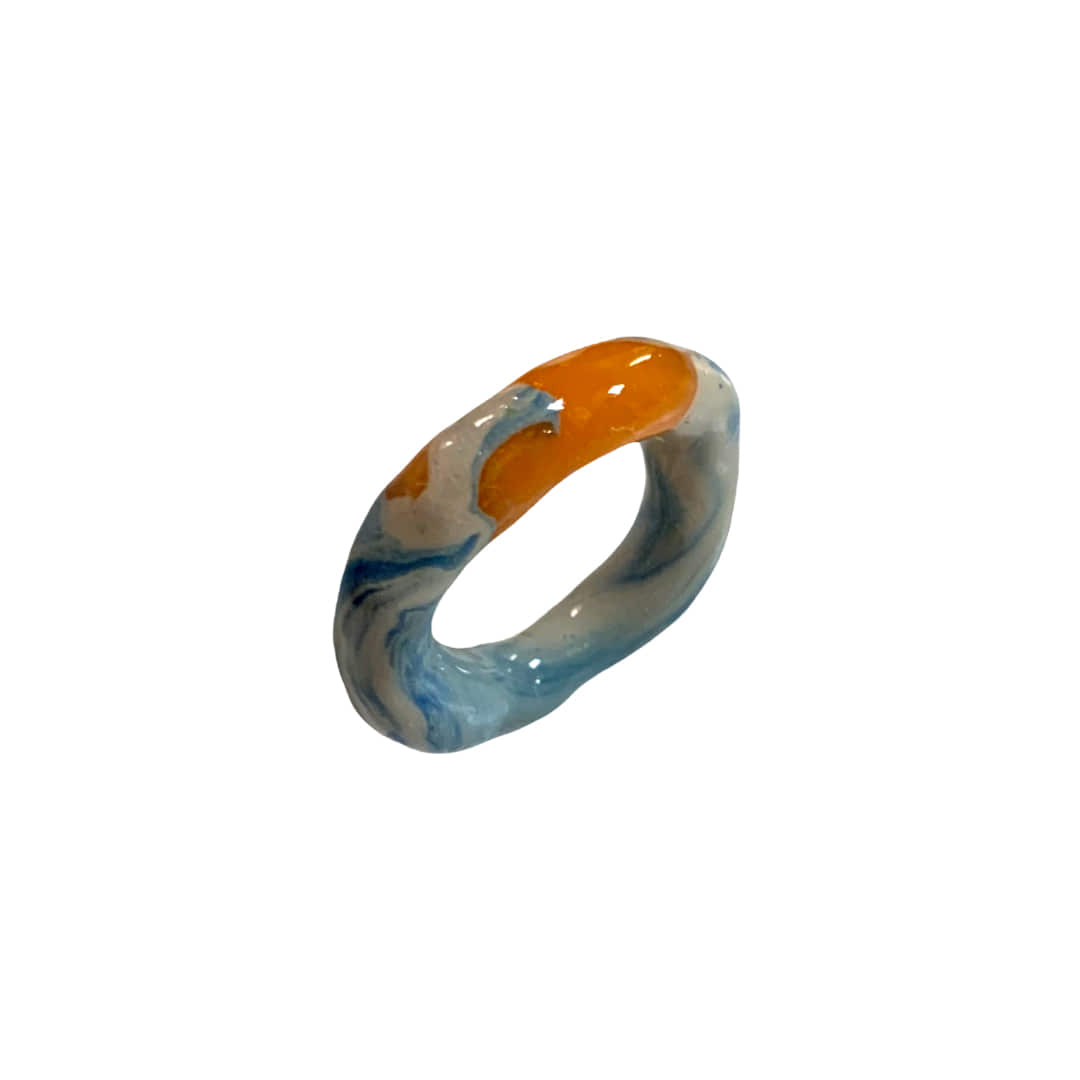 orange wave ring