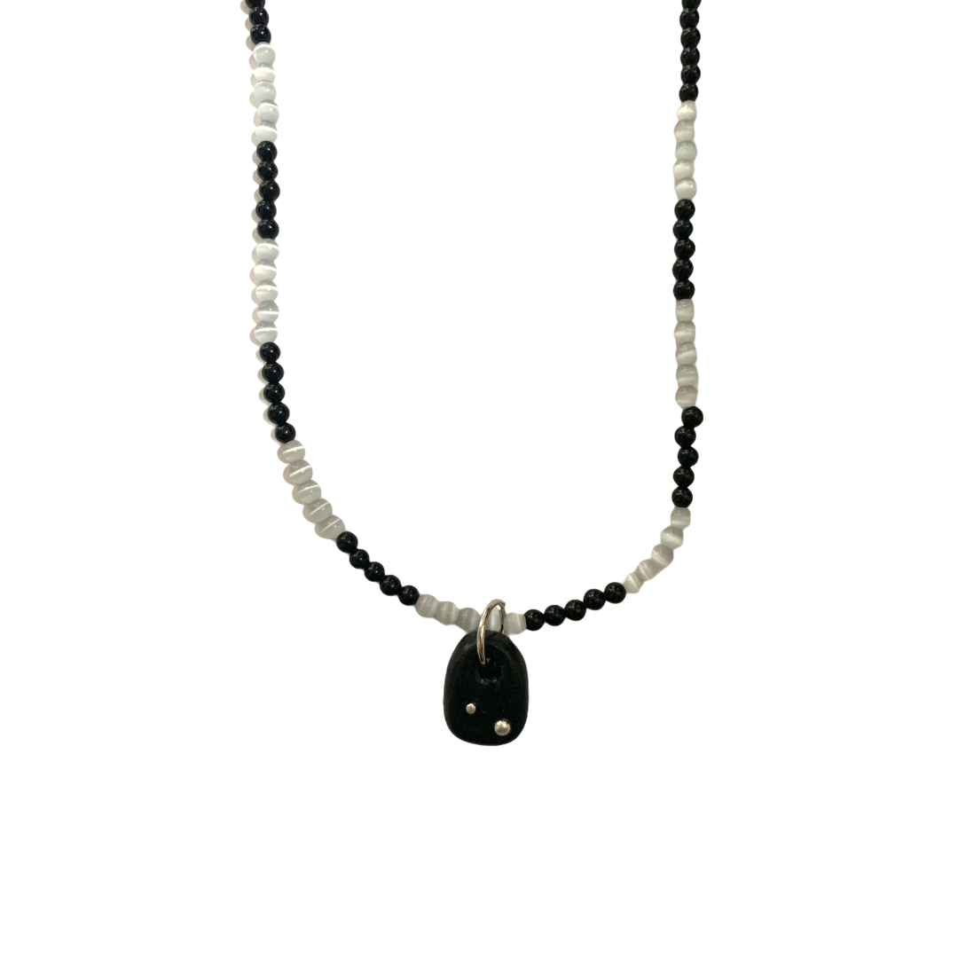 bead mix necklace_black