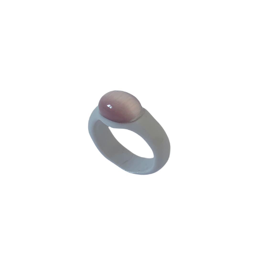 rosy gemstone ring
