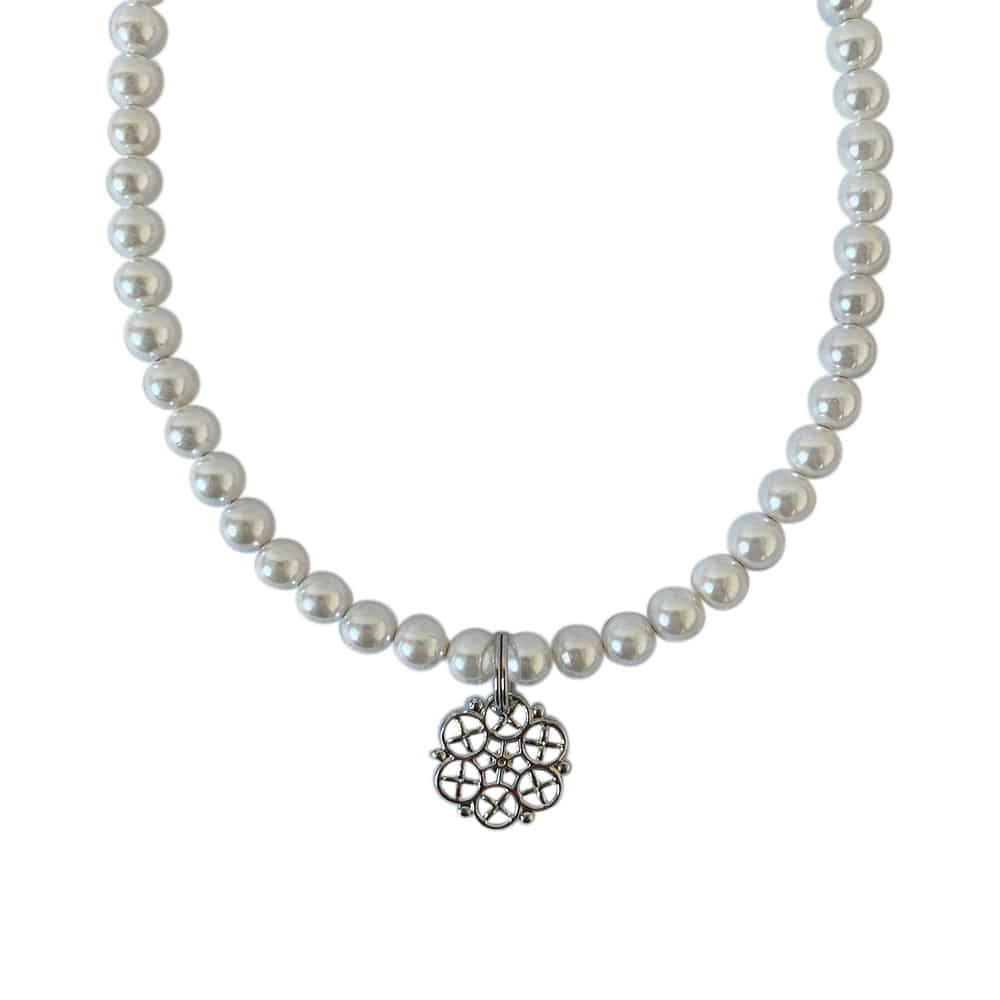 swarovski pearl bloom motif