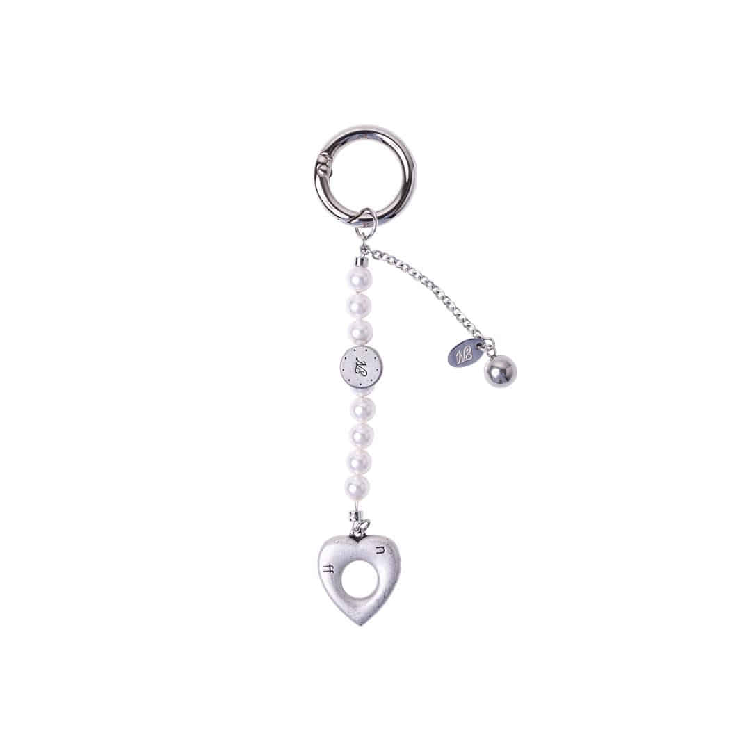 heart charm key ring