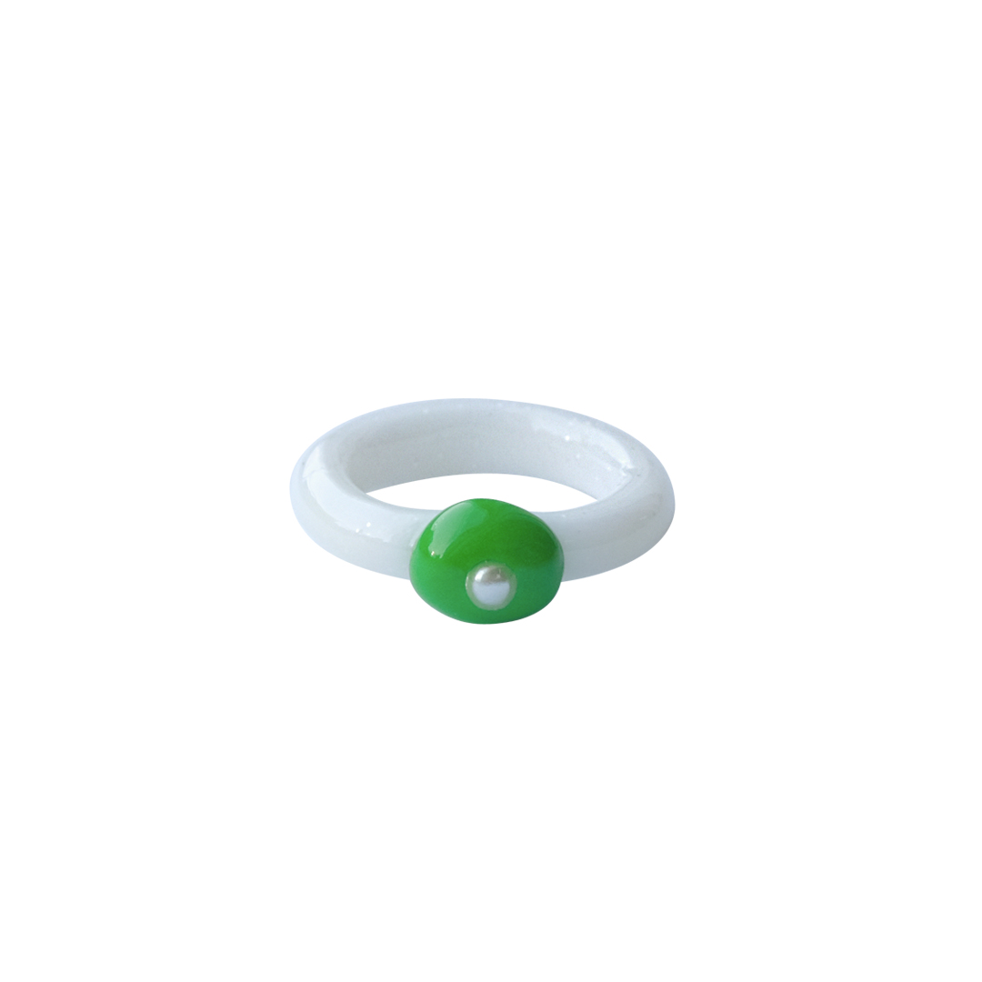Lucky Green Ring _ Dot