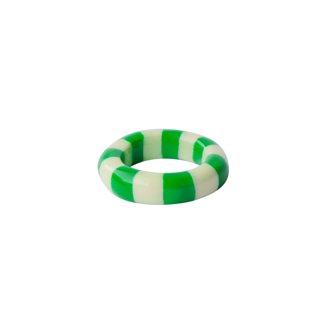 Lucky Green Ring _ Stripe