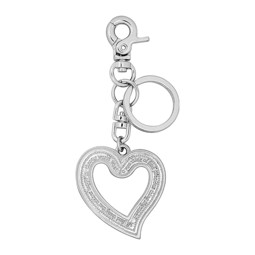 lettering heart key ring