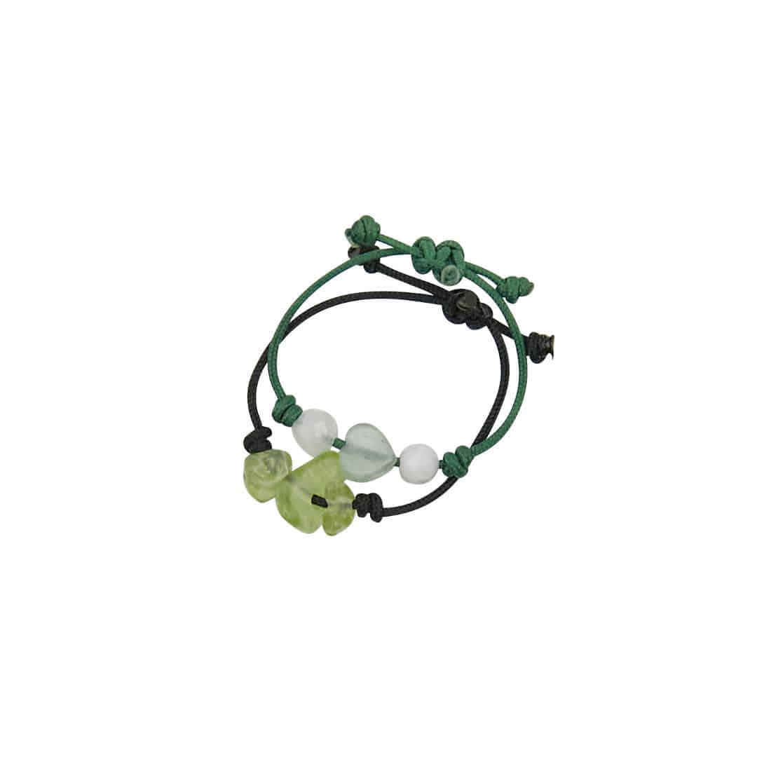 gem string ring set-green