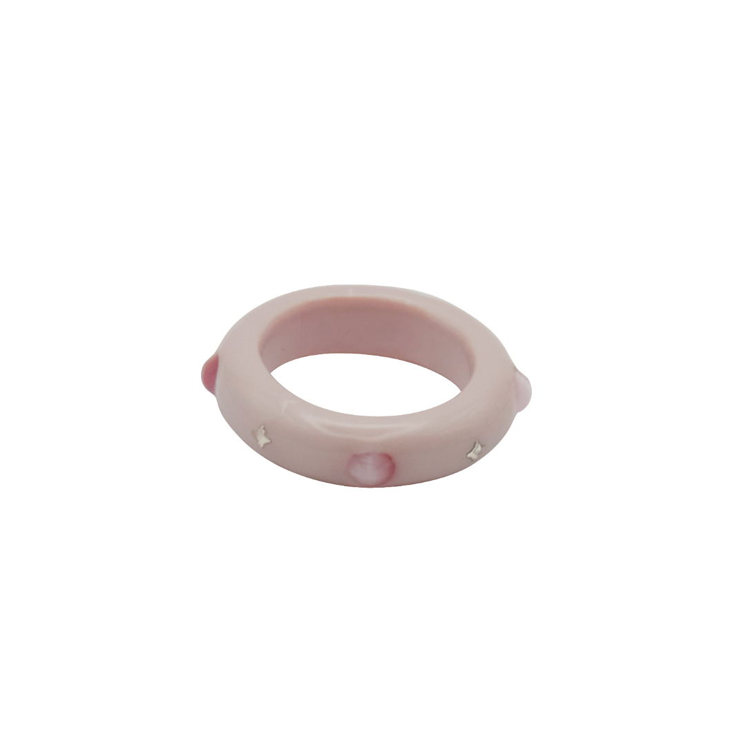 bright gem ring-pink