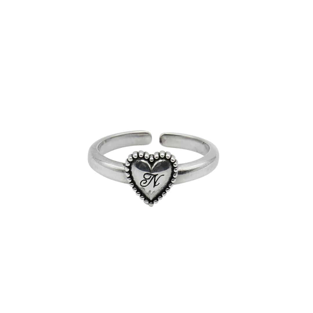 [silver925] heart motif ring
