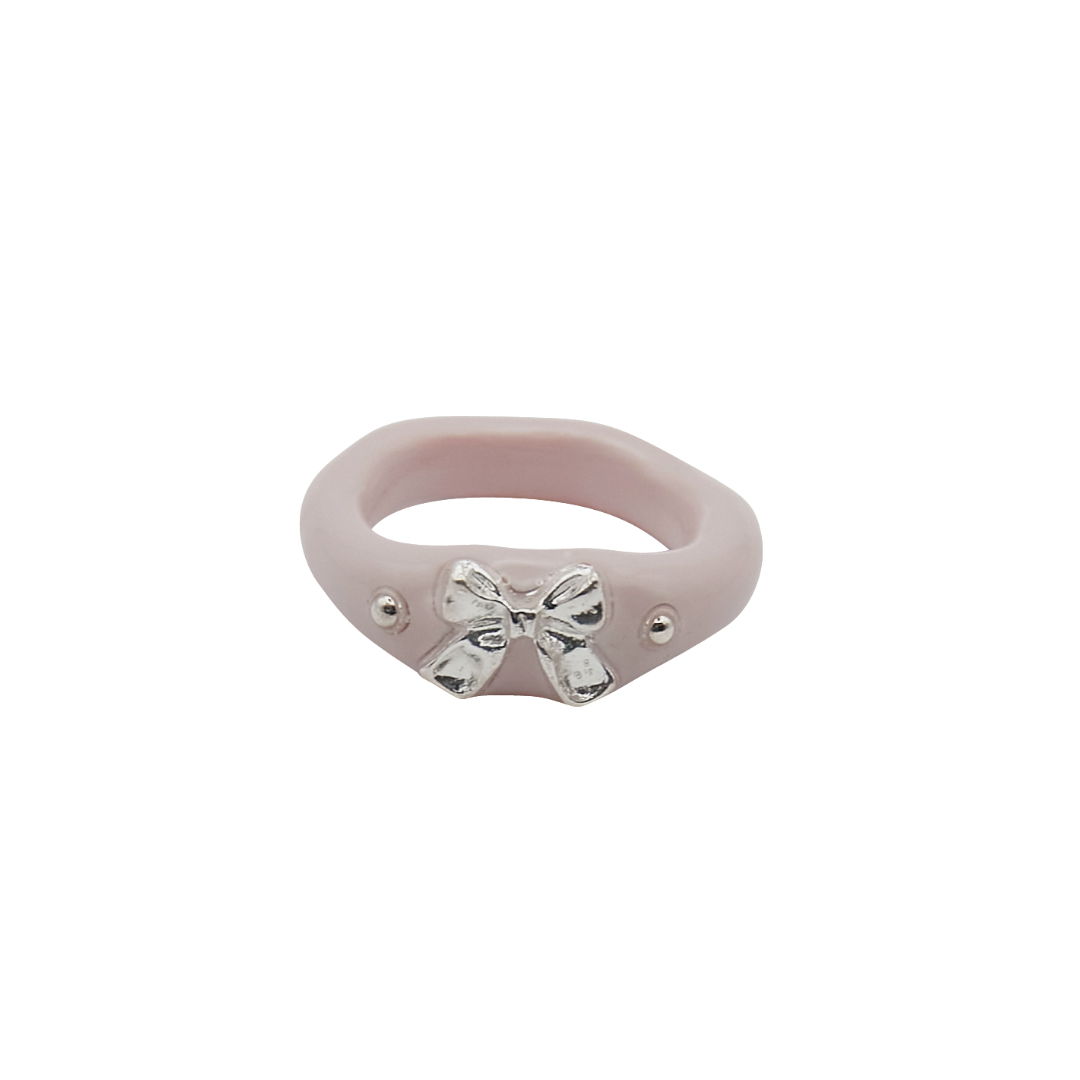 ribbon metal ring-pink