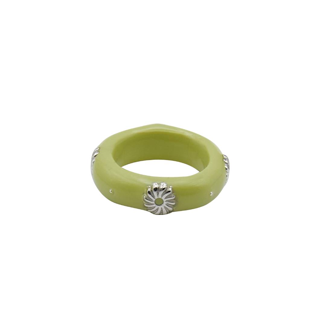 antique aureole ring-green