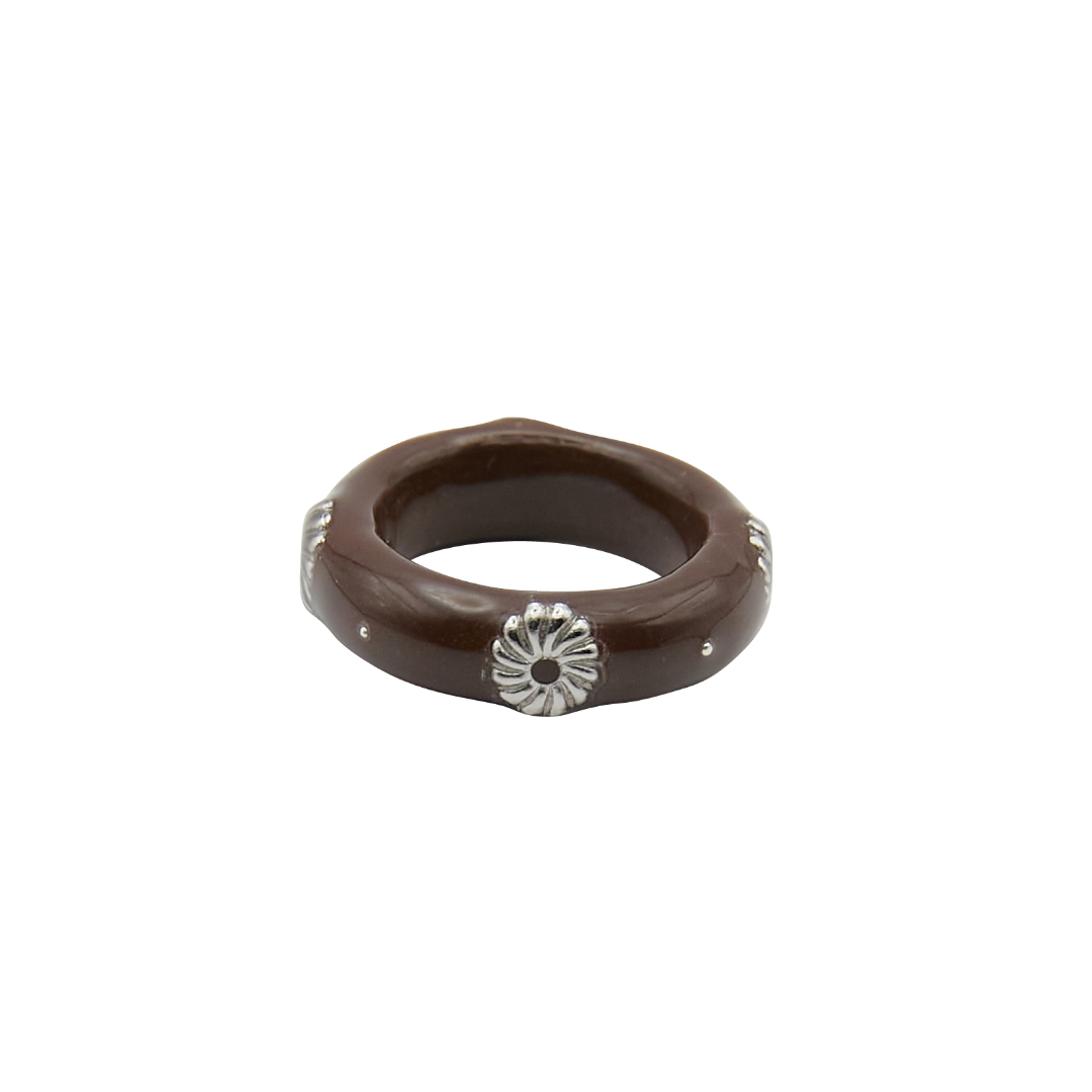 antique aureole ring-brown