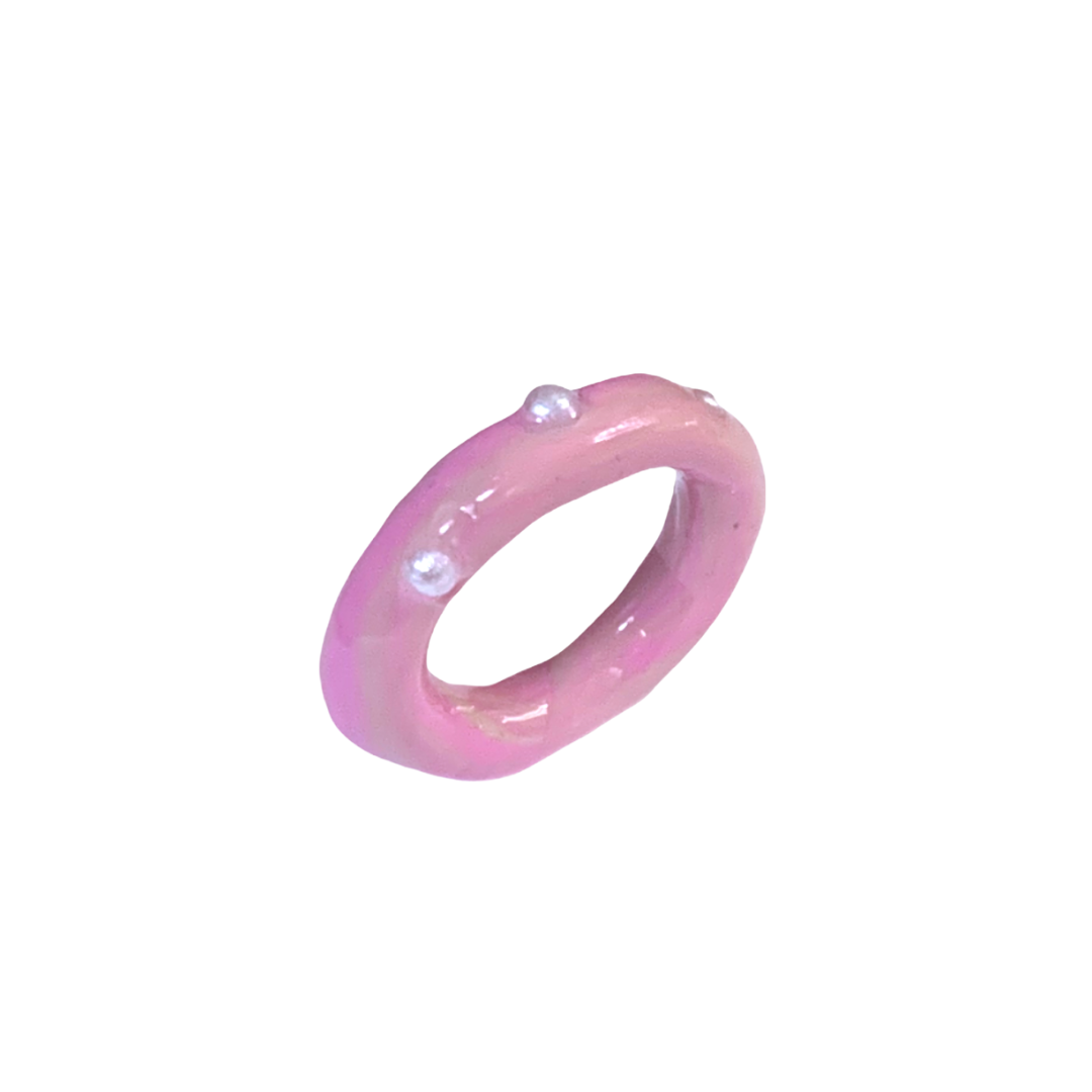 pearl mix pink ring