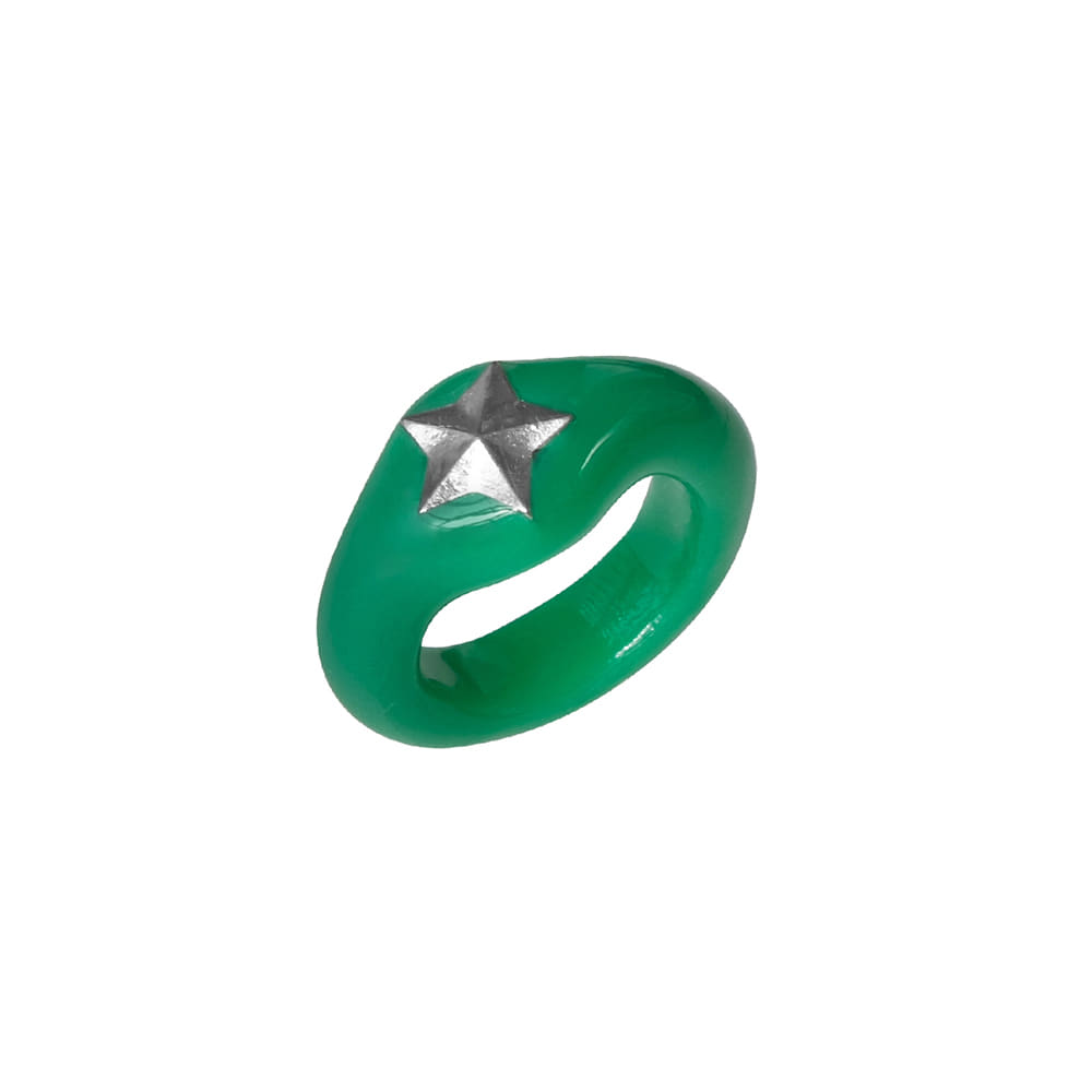 green big star ring