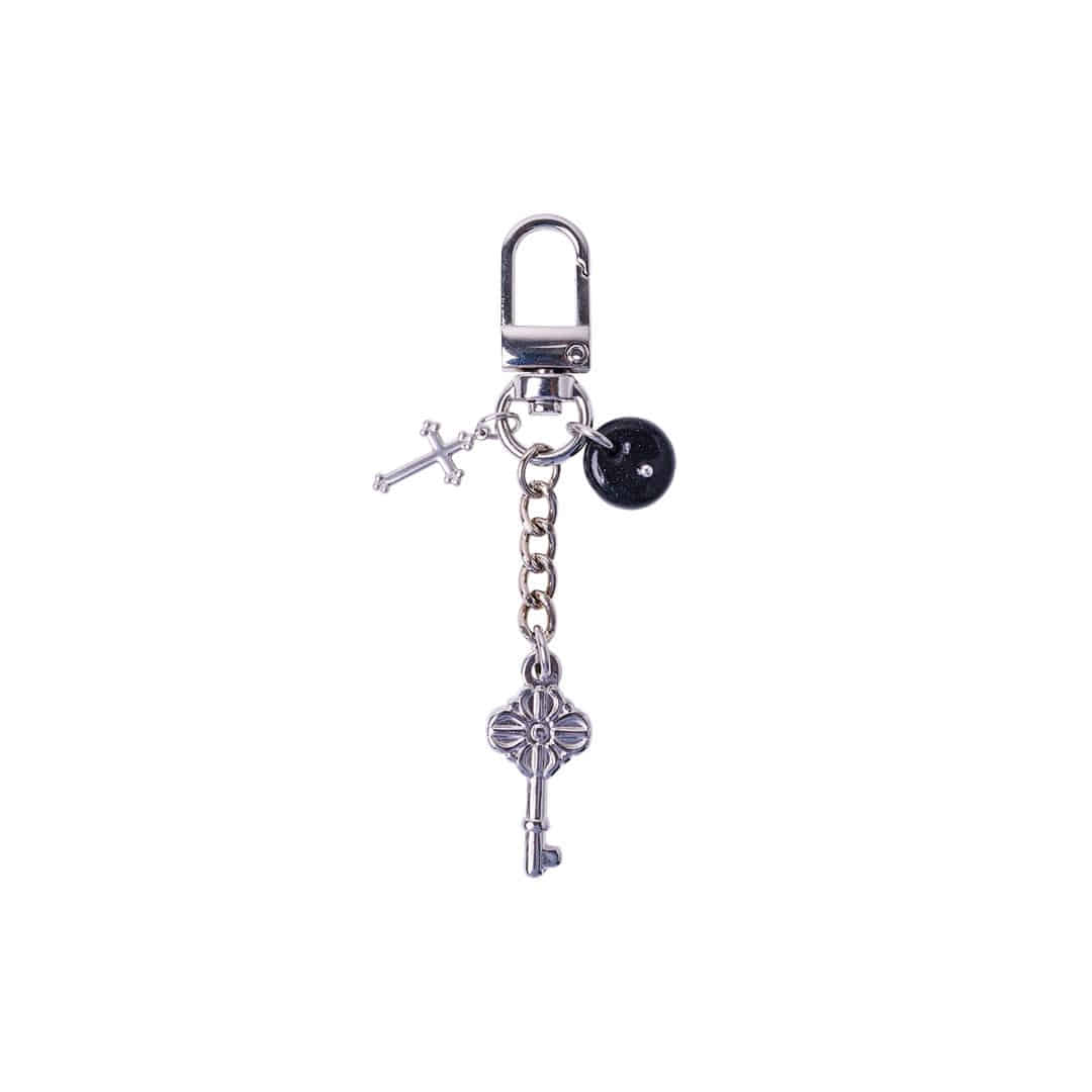 cross black pandant key ring