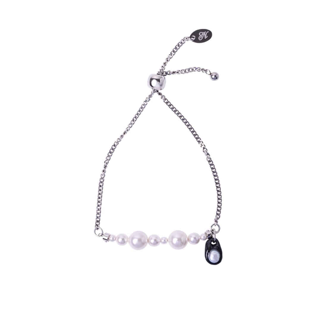 pearl pendant chain bracelet