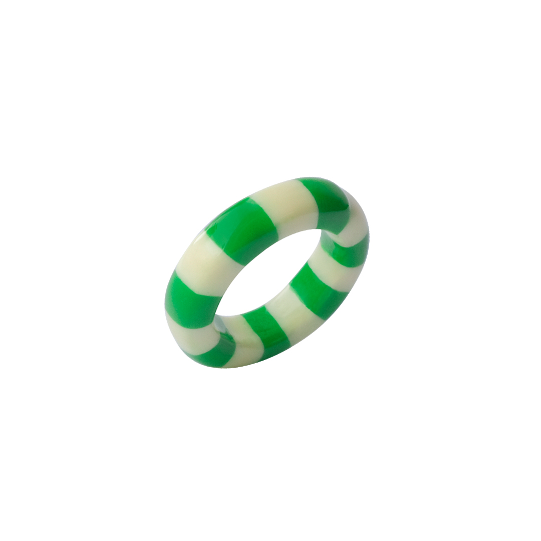 Lucky Green Ring _ Stripe