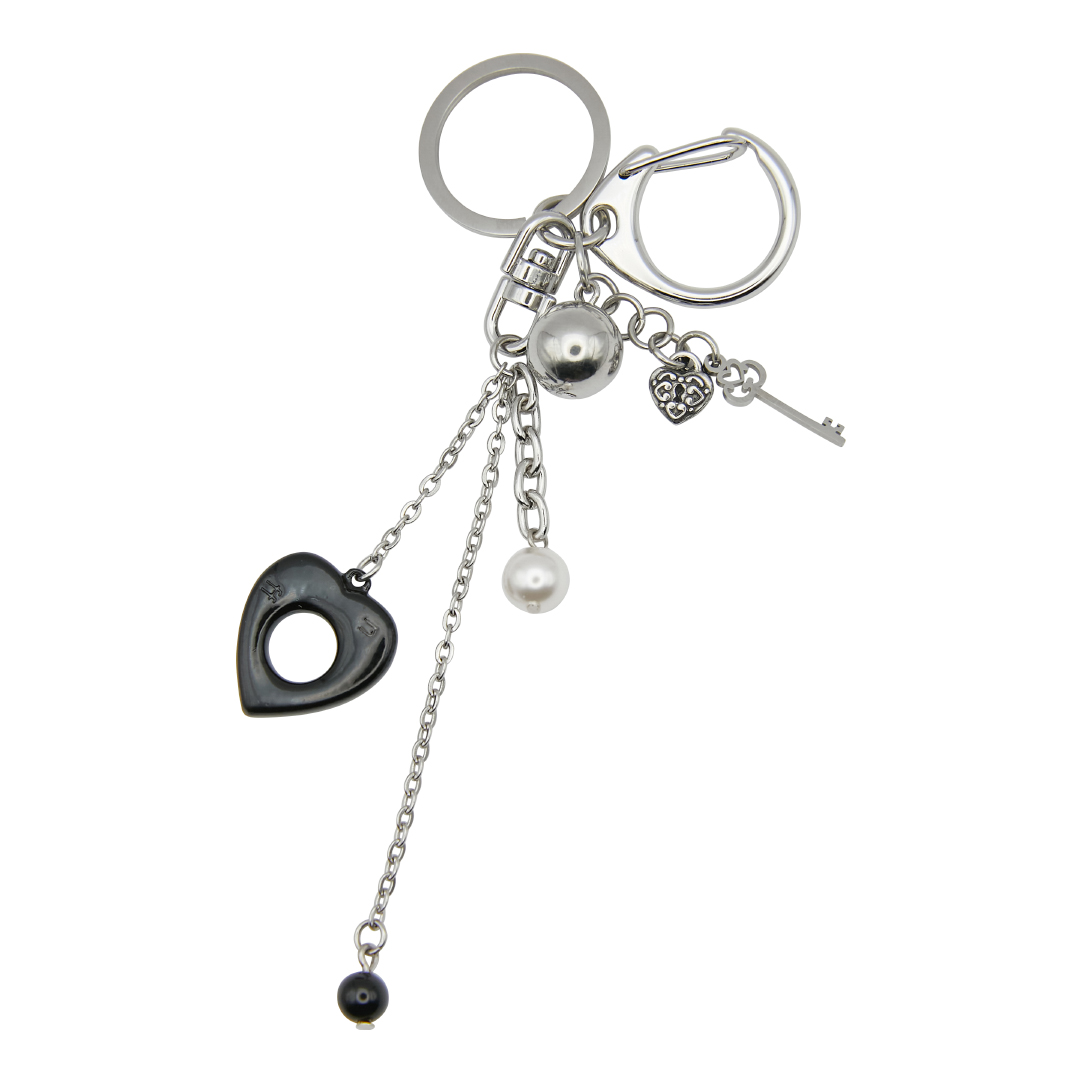 noir heart key ring