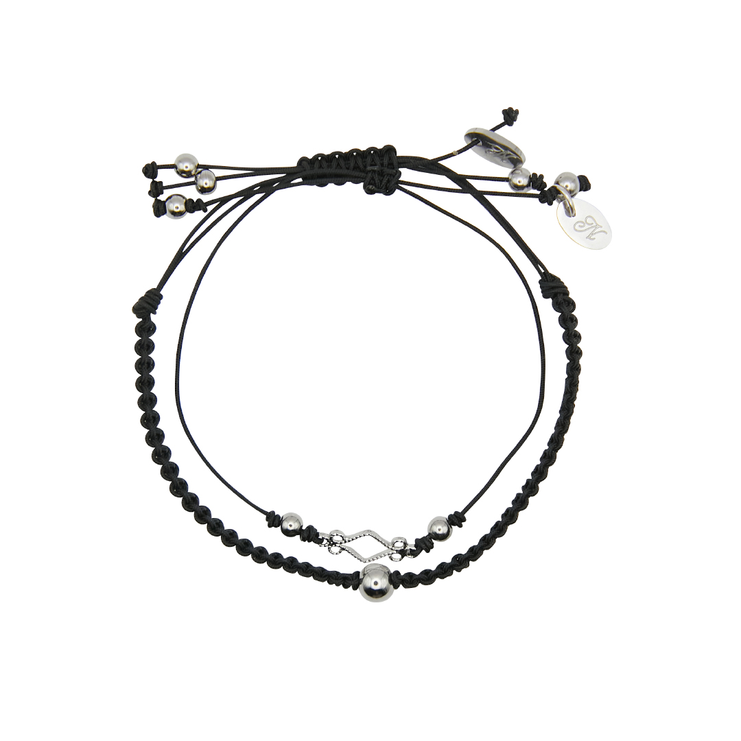 strap bracelet set- black