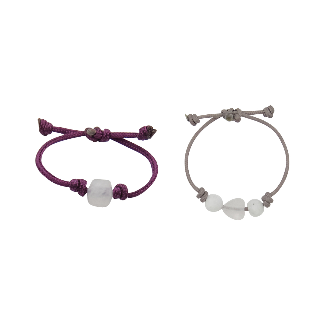 gem string ring set-purple